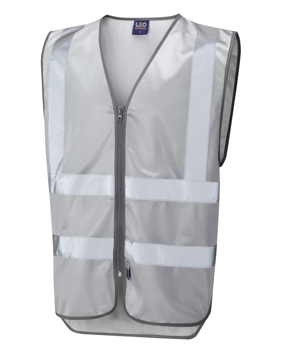 COMMODORE Single Colour Zipped Reflective Waistcoat (Non ISO 20471)